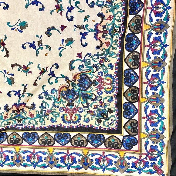 Farmhouse folk vintage floral boho scarf/wrap w southwestern prairie vibe - Picture 12 of 16